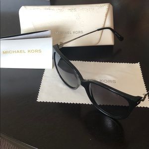 Michael Kors Sunglasses, Case, and Cleaning Cloth.